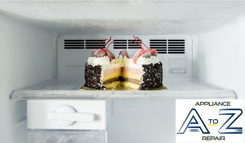 ice-cream-cake-in-a-refrigerator-picture-id501679624