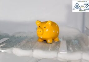 yellow-piggy-bank-standing-inside-a-defrosting-refrigerator-picture-id470681918